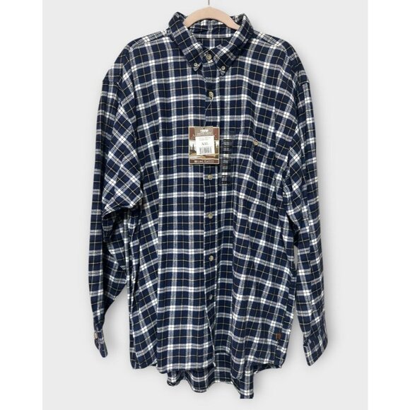 NEW Moose Creek Mens Plaid Shirt Sz 2XL / XXL Long Sleeve Blue Western Cowboy - Picture 1 of 6